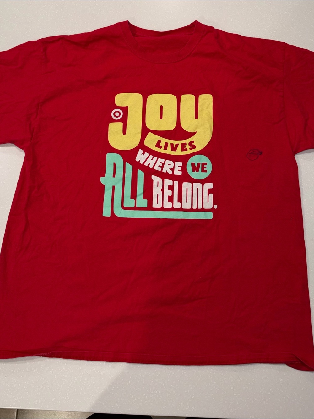Target Red Short-Sleeve Graphic Tee - Joy Lives Where We All Belong